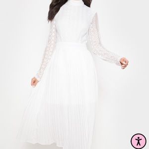 White long sleeve brand new dress from pretty little thing